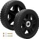 HQPASFY 6 Inch Lawn Mower Wheels 2 Pack 6" Push Lawn Mower Wheels with Bolts & Nuts kits Fit Most Standard Push Lawn Mowers Garden Trucks Garden Carts Generator Hand Trucks Lawn Tractors (6"1.5")