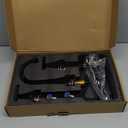 Bathroom Faucets for Sink 3 Hole, Hurran Oil Rubbed Bronze Bathroom Sink Faucet with Pop-up Drain and Supply Lines, Stainless Steel Lead-Free Widespread Faucet for Vanity RV Farmhouse (8 Inch)