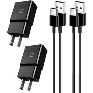 for Samsung Fast Charging Cord Type C Charger USB Wall Charger Block Samsung Fast Charger for Galaxy A55 A54 A56 A15 A14 A16 A25 A35 C55 S8 S9 S10 S20 S21 S22 S23 S24 S25 Plus/Ultra/FE,Note 20/10/9/8