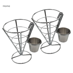 PRETYZOOM 2pcs French Fries Stand Snack Serving Basket Appetizer Display Stand for Restaurant Party Home