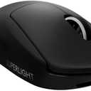 Logitech G PRO X Superlight Wireless Gaming Mouse, Ultra-Lightweight, Hero 25K Sensor, 25,600 DPI, 5 Programmable Buttons, Long Battery Life, Compatible with PC/Mac - Black
