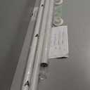 Extra Long Tension Curtain Rod No Drill by EZFurni, 82–123 Inch Heavy Duty Tension Rod with Lock-In Stability, Spring-Loaded Non-Slip Secure Hold for Shower, Window, Patio, 1.26" Diameter, White