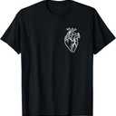 Anatomical Heart Cardiac Nurse T-Shirt T-Shirt Small