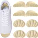 Shoe Filler Inserts for Loose Shoe, 2 Pairs of Toe Cushions & Heel Pads for Women and Men, Perfect for Shoes Too Big, Comfort Inserts for High Heels, Leather Shoes(Beige)