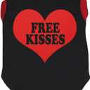 Petitebella 'Free Kisses' Heart Puppy Dog Shirt (Black/Red, X-Large) (X-Large, Black/Red)