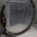 XRAMFY 30 Inch Round Mirror - Circle Mirrors for Bathroom, Entryway and Living Room Wall Decor, Modern Hanging Vanity Mirror, Matte Black Circle Decorative Wall Mirror