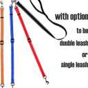 3 Way Dog Leash Reflective Adjustable Coupler No Tangle Detachable 3 in 1 Multiple Dog Leash with Soft Padded Handle for 1 2 3 Dog Pet Cat Puppy Walking Training (3 Way Multi-Color)