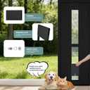 Dog Door for Sliding Glass Door Insert with Lock All-Metal Frame & Magnetic Flat Closure, No-Cut Doggie Door for Large Dogs, Slider Doggy Door Insert, Adjustable Height (77 5/8" - 81") M-Black