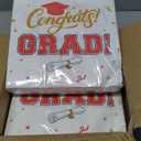 Class of 2026 Graduation Napkins, 3-Ply Disposable Congrats Grad Paper Napkins for Dinner and Cocktail Party Decorations, School and College, 6.5-Inch Square (200, Red)