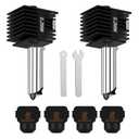 2 Pack 0.2MM A1 Mini/A1 Hotend Print Head Hot End Kit Extruder Upgrade High-Temperature Hardened Steel Nozzle Replacement with 2PCS Silicone Cover Sock for Bambu Lab 3D Printer Accessories