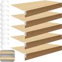 5 Pcs Wire Rack Covers, 22x16x2.5 in PVC Wire Shelf Cover for Pantry, Removable Closet Decoration Shelf Liners (Not Wood) for Kitchen Bathroom Office Shelving, Durable Shelves Easy Install