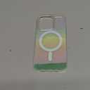 Glitter Case for iPhone 14 Pro Case for Women Girls [ Compatible with Magsafe ] Clear Cute Girly Aesthetic Iridescent Rainbow Sparkly Bling Magnetic Phone Cover, Gradient Blue & Pink