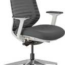 Branch Ergonomic Chair - A Versatile Desk Chair with Adjustable Lumbar Support, Breathable Mesh Backrest, and Smooth Wheels - Experience Optimal Comfort and Support - Graphite - White