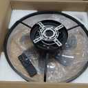 Ceiling Fans with Lights and Remote, 20" Modern Low Profile Ceiling Fan, 6-Speed Quiet Reversible Motor, Flush Mount LED Fan Light,Stepless Dimmable for Bedroom & Kids Room (Black)