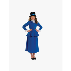 fun shack Girls Victorian Nanny Costume, Kids Pioneer Dress, Historical Costume for Girls, Classic Dress-Up Outfit Size L