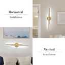 EDISLIVE Dimmable Modern LED Vanity Light Fixtures Bathroom Vanity Wall Lighting, 23.6 in Mirror Vanity Lighting Fixtures for Bathroom Bedroom Makeup Living Room, Gold