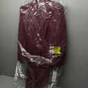 Le Suit One Button Long Sleeve Jacket & Fly Front Slim Pant Bordeaux, Size 14