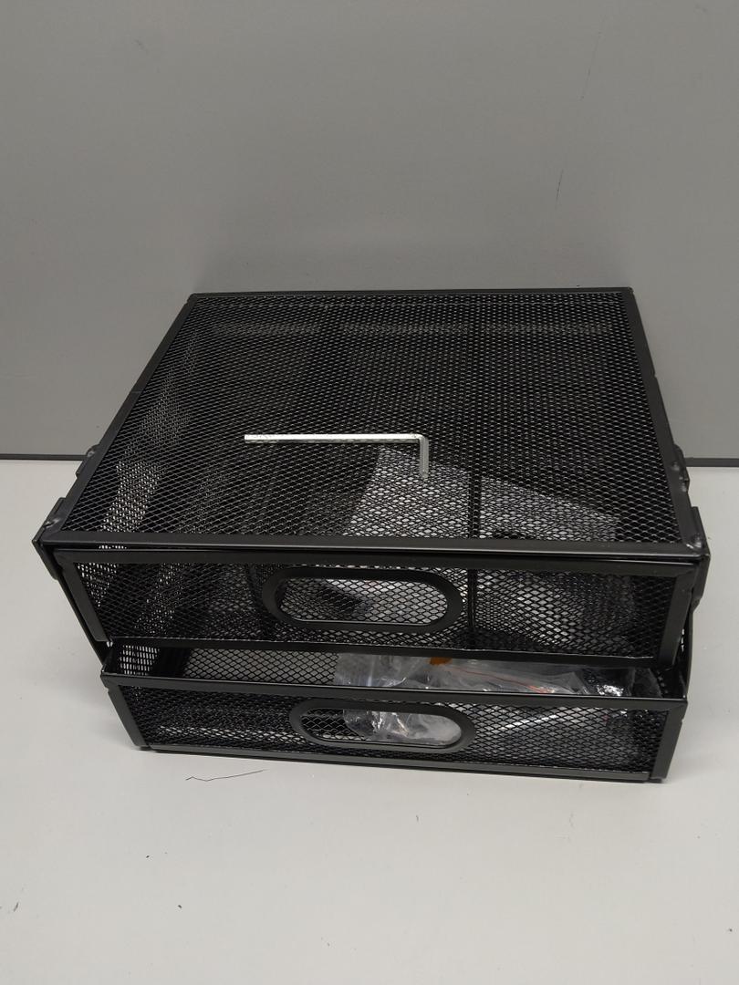 under Desk Drawer Organizer Metal Mesh Storage Baskets Organizer for Desktop without hanging hook