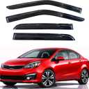 KPY Rain Guards Fit for 2012-2017 Kia Rio, Out-Channel Window Visors Vent Wind Deflectors 4PC, Car Accessories for 12-17 Rio (Excludes Hatchback)
