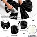 24 x 40 Inches Large Black Bow Decor, Big Black Bow Wall Decor for Backdrop Birthday Wedding Bachelorette Party, Huge Satin Ribbon Tie Hanging Photo Booth Room Decor