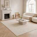WEKELL Washable Easy Jute Rug 8x10, Non Slip, Indoor Outdoor Natural Color Fiber Area Rugs for Living Room, Bedroom, Kitchen, Patio, Boho Woven Design Easy-Cleaning Outside Carpet 8 x 10, Cream