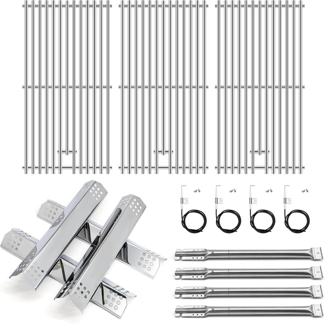 Grill Parts for Kitchenaid 740-0780 720-0745B 720-0745 720-0745A, Grill Grates & Grill Burners & Igniters & Flame Tamer for Kitchenaid 740-0780 4-Burner Built-in Propane Gas Grill