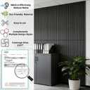 3D Wood Slat Acoustic Wall Panels, 4 Pack,Wall Decor,Matte Black | 47.2'' X 23.6'', Sound absorption and noise reduction, Textured Interior Paneling, For Living Room, Bedroom, Office & Studio