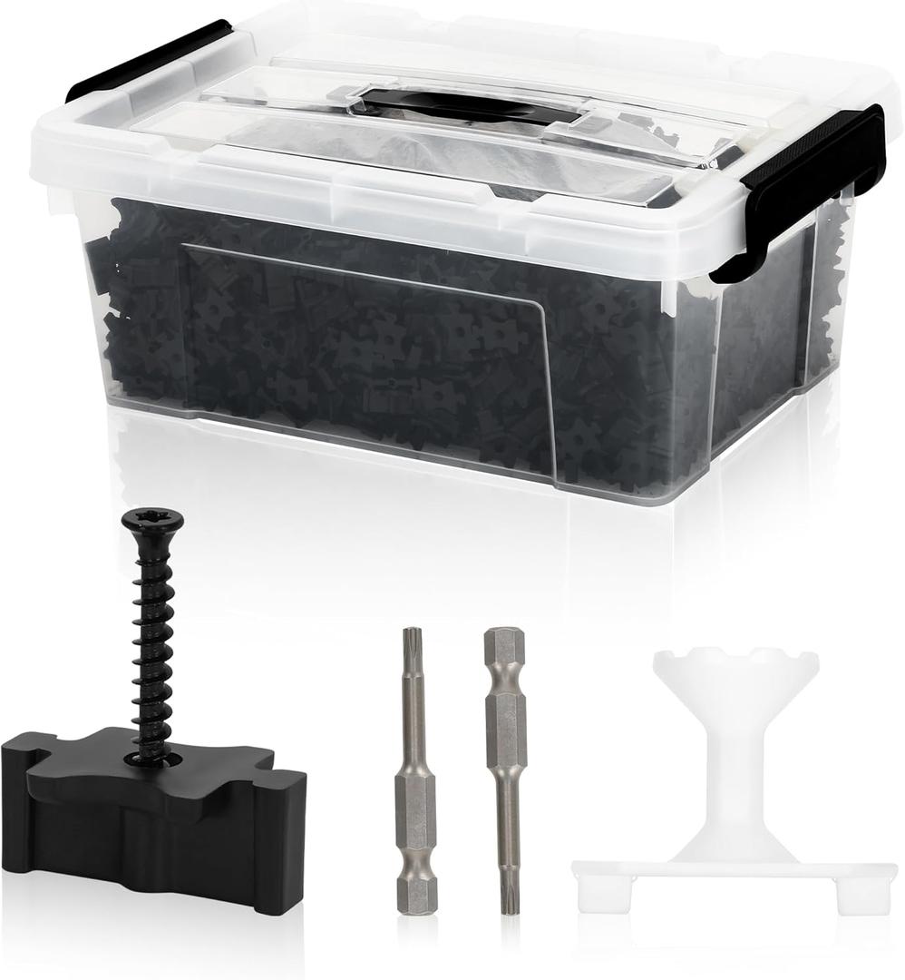 Upgraded 1250PCS Hidden Deck Fasteners for Composite Decking Boards  Universal Hidden Fasteners for Composite and Wood Decks