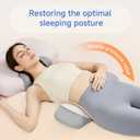 Lumbar Support Pillow for Sleeping, Ergonomic Design Memory Foam Back Lumbar Support Cushion for Lower Back Pain Relief Bed Waist Sleep Support Pillow for Side, one size