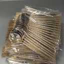 SUT 150 PCS Gold Plastic Silverware, Gold Disponsable Utensils, Plastic Silverware Heavy Duty, Includes 50 Knives, Forks and Spoons, Hammered Disponsable Cutlery for Wedding, Birthday, Party