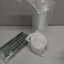 Goodluck 100 Pack 16oz Plastic Cups with Lids and Green Straws, Clear Disposable Iced Coffee Cups, Food Safe Cold Drink Cups for Bubble Tea, Smoothies & Shakes, BPA Free