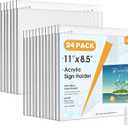 MaxGear Wall Mount Sign Holder 8.5 x 11 Inch, Clear Plastic Picture Frames with Mounting Screws, Door Sign Holders and Document Display Frame for Home, Office, Store, Landscape, 24 Pack