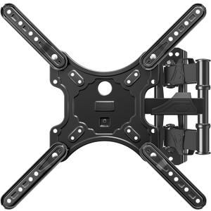 MOUNTUP Full Motion TV Wall Mount for Most 26-60 Inch TVs, Max VESA 400x400mm Wall Mount TV Bracket with Swivel Tilting Extension Level Adjustment for LED LCD Flat Curved TVs Up to 77 LBS, MU0018 (Arm: 15.3")