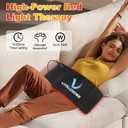 Large Red Light Therapy Pad for Body 24"x12", 660nm & 850nm Near Infrared Light Therapy Mat 35w with 10-90min Timer Setting for Back, Waist, Shoulder & Joints Alleviate Discomfort