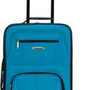 Rockland Fashion Softside Upright Luggage Set, Expandable, Wheel, Telescopic Handle,Turquoise, 2-Piece (14/19)