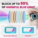 AMBEYE TR90 Blue Light Glasses - Bluelight Blocker Anti Eyestrain UV Protection Rectangle Frame & Clear Lens for Men Women (Black)