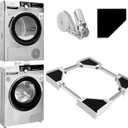 29 inch Washer Dryer Stacking Kit, Universal Stacking Kit for Washer and Dryer, Adjustable 29"/28"/27"/26"/25"/24" Washer and Dryer Stacking Kit with Ratchet Strap
