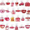 Siifert 24 Pairs Valentine's Day Diamond Painting Earrings DIY Earring Making Kit Diamond Art Jewelry Making Kit for Adults Vintage Jewelry Crafting Charms Bulk with 6 Tools for Women