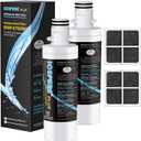 ICEPURE PLUS ADQ747935 NSF 53&42 Certified Replacement for LG LT1000P MDJ64844601, Kenmore Elite 9980, LT1000PC ADQ74793501 LT1000 RWF4700A RWF4700AB Refrigerator Water and LT120F Air Filter,2Combo
