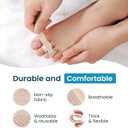 Kimihome Hammer Toe Corrector for Women & Men - Reusable Fabric Broken Toe Wraps - Hammertoe Straightener - Toe Splints for Bent, Curled, Crooked, Claw Toes (4 Large + 4 Small, Beige)