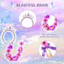 Light Up Princess Dresses for Girls Toddler Halloween Birthday Party Girls Costume with Accessories (Purple)