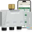 [All-New 2027] 1700FT WiFi Sprinkler Timer 3 Zone with Brass Inlet, Unistyle Smart Hose Timers Compatible Alexa & Google Voice, Water Timer for Garden Hose with Auto & Manual Modes for Garden Lawn