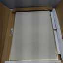 Bulletin Board 16 x 12 inches, Oatmeal White Pin Board, Golden Aluminum Framed Fabric Cork Board with 10 Push Pins