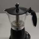 Cuban Coffee Maker, 6 Or 3 Cup Electric Espresso Coffee Maker, Portable Cafeteras Electricas Modernas, Electric Moka Pot with Detachable Base & Overheat Protection, Coffee Gift for Home Travel (Black)