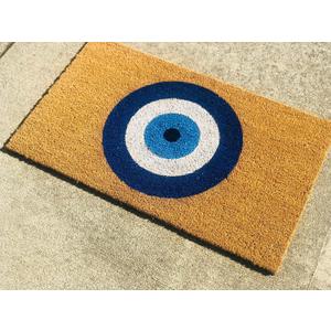 Evil Eye Doormat, Positive Vibes, Outdoor Rug, Welcome Mat, Housewarming Gift, 16x24 Inch Doormat