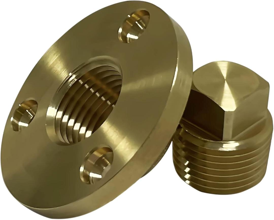 Garboard Drain Plug Kit, Boat Garboard Transom Scuttle Drain Plug for 1 inch hole