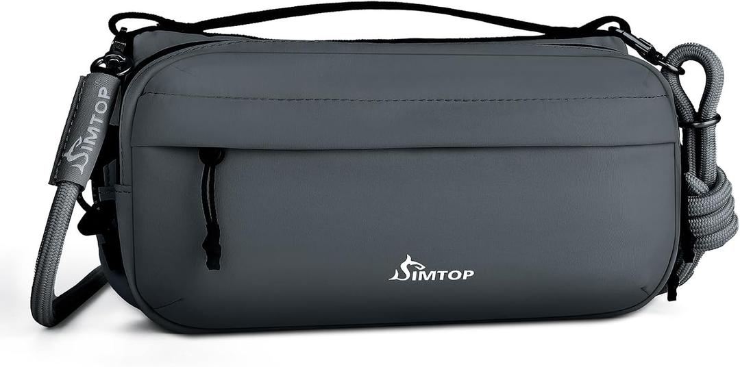 Small Crossbody Travel Bag for Women, Water-Resistant Nylon, RFID Blocking, Organizer with Bottle Slot, Adjustable Rope Strap