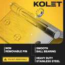 KOLET Ball Bearing Door Hinges, 3.5 Inches Heavy Duty Stainless Steel Door Hinges, 5/8'' Radius Corner Hinges, Smooth and Quiet, Non Removable Pin, Brushed Nickel, 6 Pack