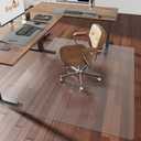 [Thickened to 2.0mm] 60"x75" Computer Chair Mat for Hardwood, PVC Office Mat for Hardwood Floor, Anti-Slip Rolling Chair Floor Protector,Vinyl Mats for Home, Under Desk Mats for Rolling Chairs (Transparent)