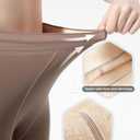 Fleece Lined Tights Women Fake Translucent Warm Pantyhose Leggings Sheer Thick Tights for Winter (L)